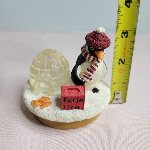 Vintage Our America Penguin Candle Topper for Yankee Candle Winter igloo B3-14 - Picture 9 of 9